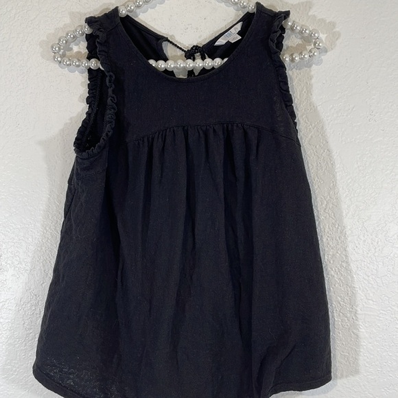 TIME AND TRU Women's Ruffle Sleeveless Black Tank Top Size Medium - Picture 4 of 10
